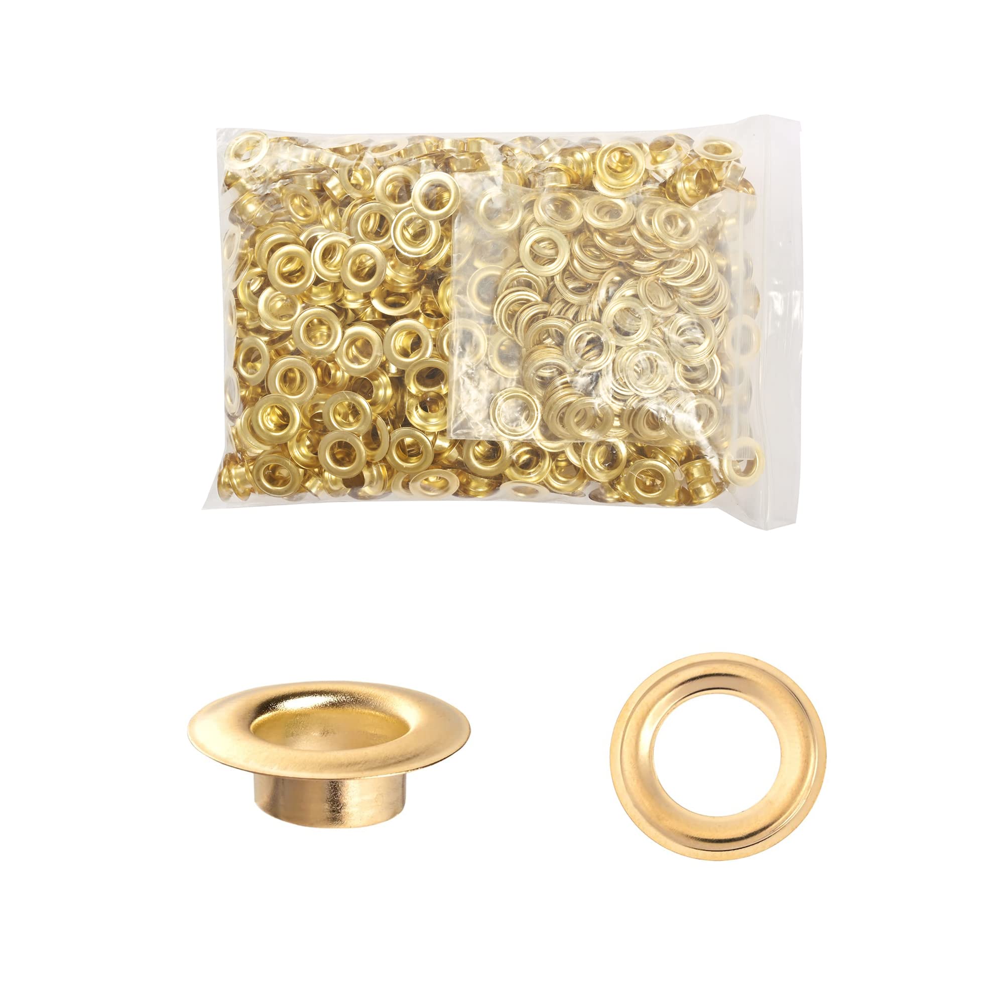Gold Grommets 1000pcs - Durable Washers & Grommets Kit -29 Gold Grommets 1000pcs - Durable Washers & Grommets Kit -29
