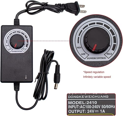 Miniatura 6 de top-tool - Motor telescópico ajustable de ciclo recíproco, motor de bricolaje con control de velocidad, carrera de 0.8-3.1in (24 V, 90 RPM)