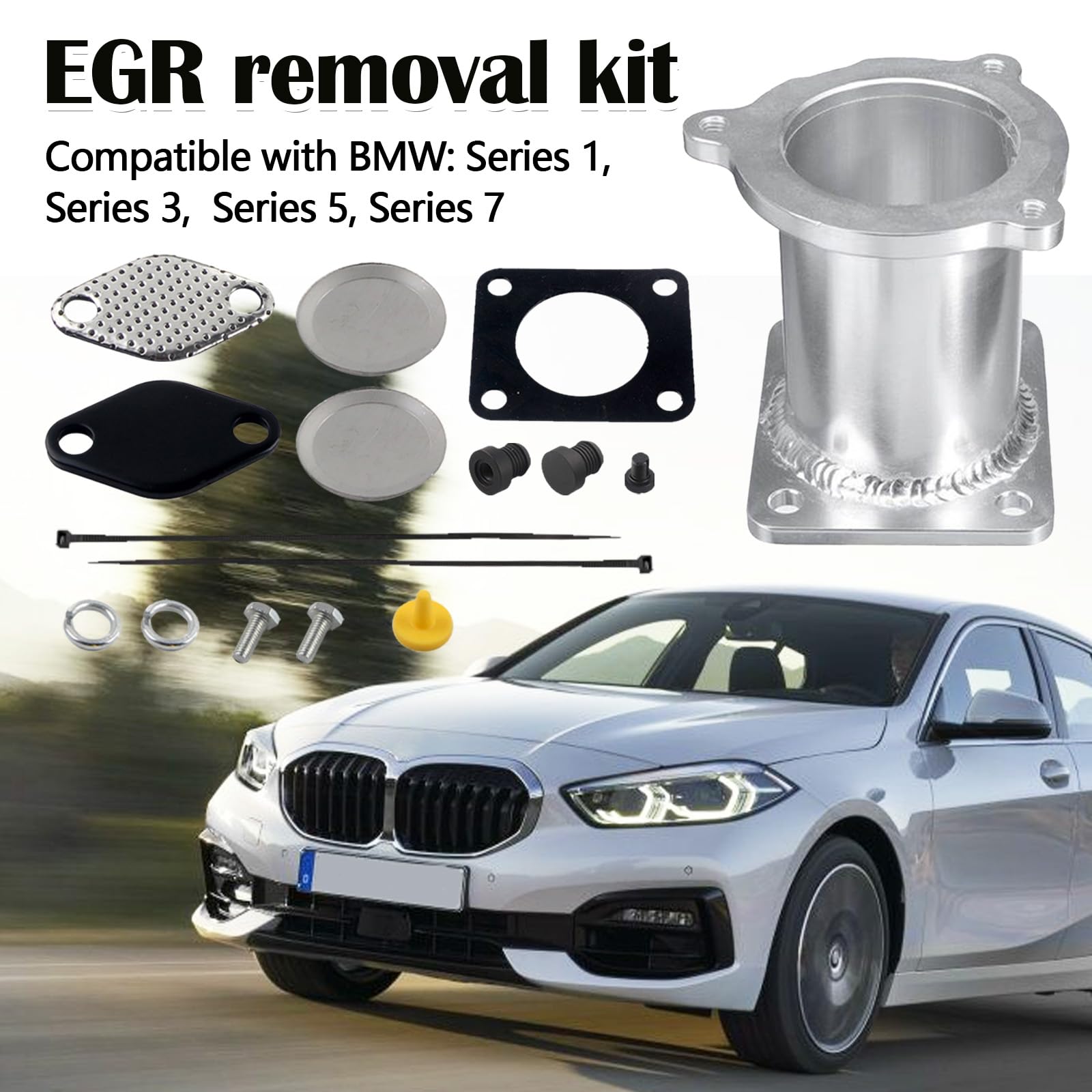 Kit Di Rimozione Valvola EGR E Eliminazione Radiatore Per BMW M47n2 E M57n2 - Regolazione Tubo Sostitutivo Per E87 E90 E92 E93 E60 OEM 11717804381, 11717792077