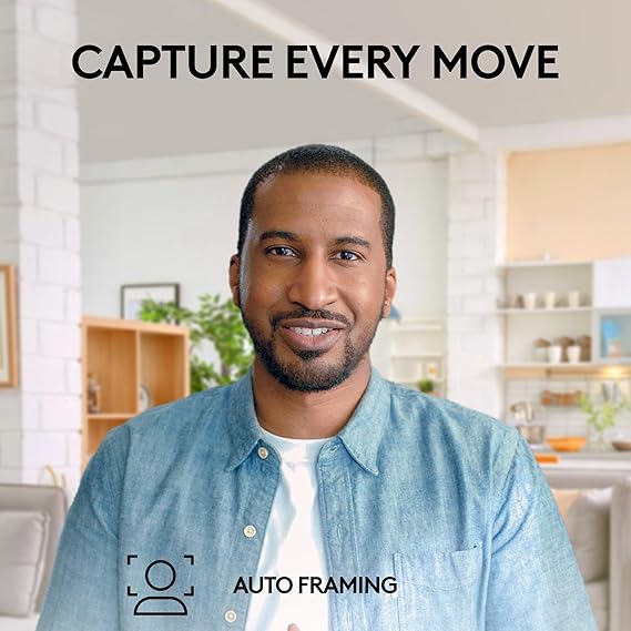 Logitech Brio 505 Full HD 1080p Webcam with auto Light Correction, framing, Dual Noise Reduction mics, Privacy Shutter - Works with Teams, Meet, Zoom, TAA Compliant.