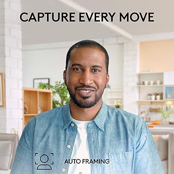Logitech Brio 505 Full HD 1080p Webcam with auto Light Correction, framing, Dual Noise Reduction mics, Privacy Shutter - Works with Teams, Meet, Zoom, TAA Compliant.
