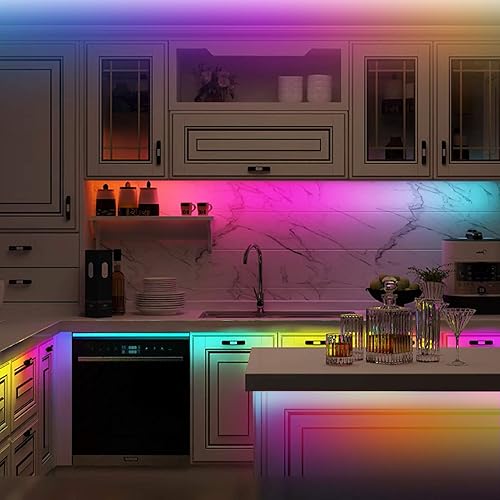 Miniatura 5 de Tira de luz LED alimentada por USB, retroiluminación de TV arcoíris de 9.8 pies3M RGB persiguiendo luces LED impermeables tira de luces USB con