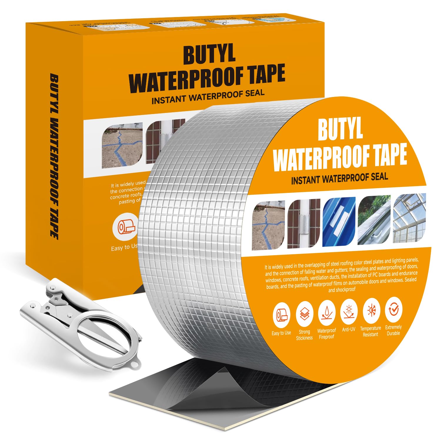 Nastro Butilico Impermeabile 10cm X 5m - Sigillante Per Tubi, Tetti E Grondaie - Foto 11