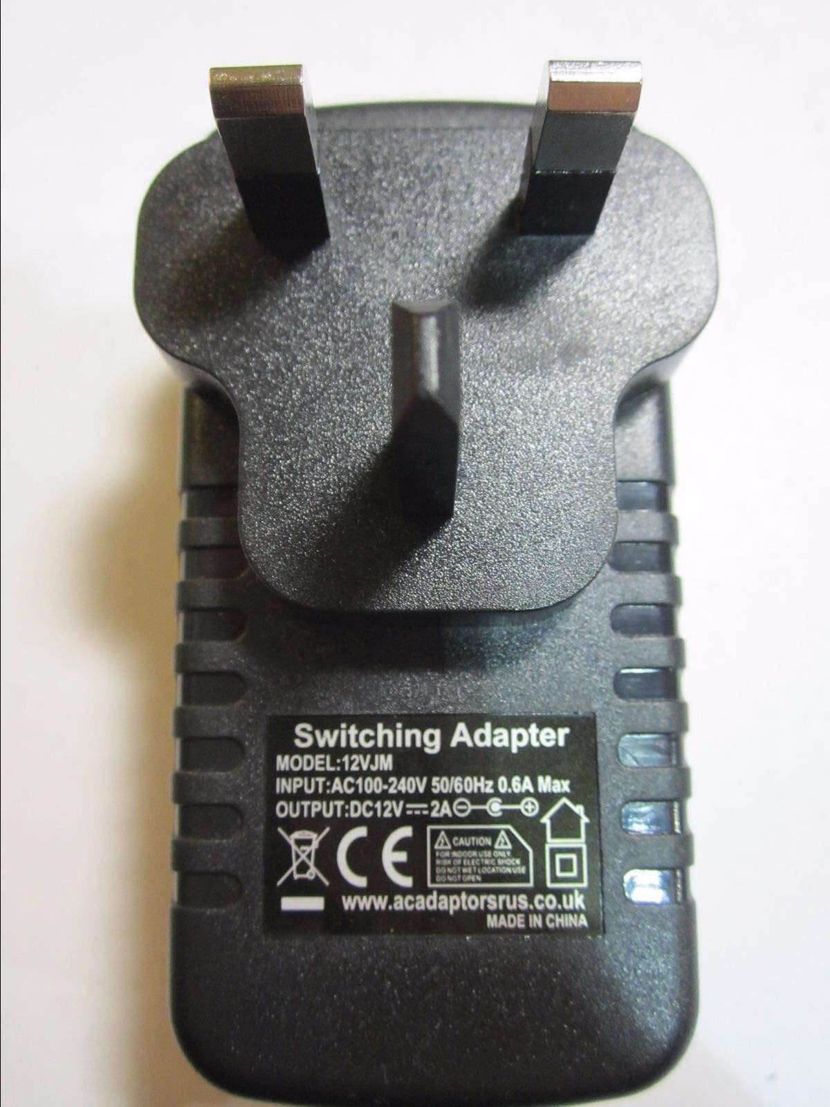 12V 2A Mains AC-DC Power Adaptor Charger for Mediacom Smart Pad 102 S2 MP102S2W