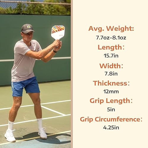 Miniatura 4 de A11N - Juego de 24 raquetas de superficie de fibra de vidrio con 4 bolas de pickleball y bolsa de pickleball para principiantes, aprobadas por USAPA