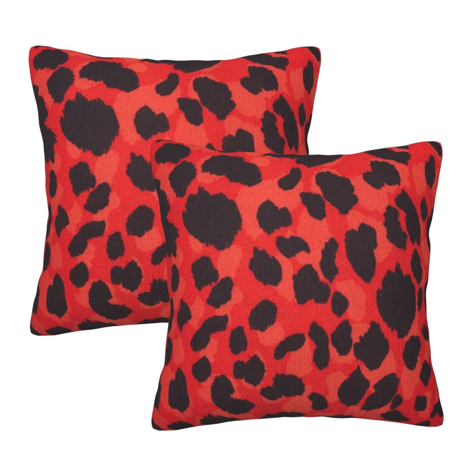Taies d'oreiller léopard rouge pour sublimer la déco de votre chambre