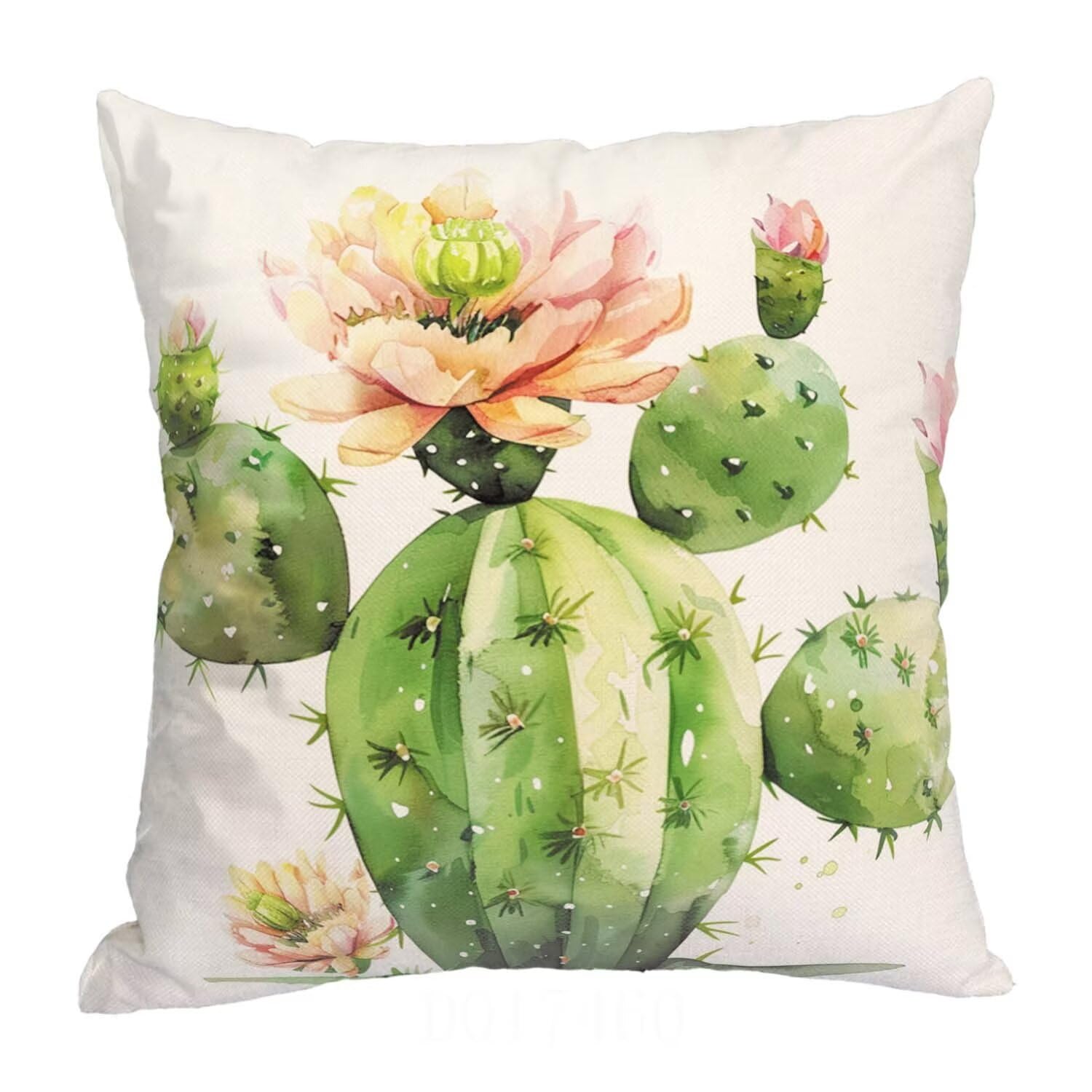 Fundas Cojines SuavesCactus Fundas Cojines Cuadradas Suaves Funda Almohada Cojines Suaves Sillas Jardin para Oficina Jardín Cama Sofá Banco Interior o Exterior Juego de 4 Funda Cojin Verde mu-238