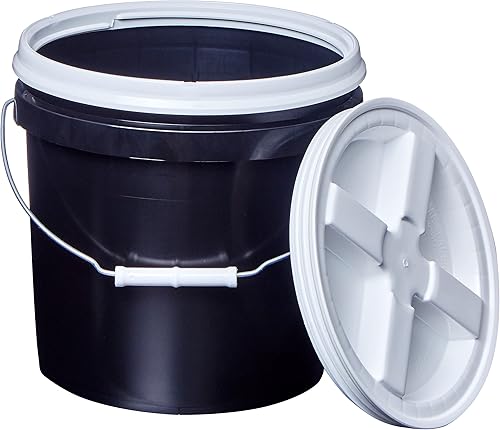 Miniatura 5 de Consolidated Plastics Cubos de grado alimenticio de 2 galones y tapas de sellado gamma almacenamiento de contenedores sin BPA cubos de polietileno