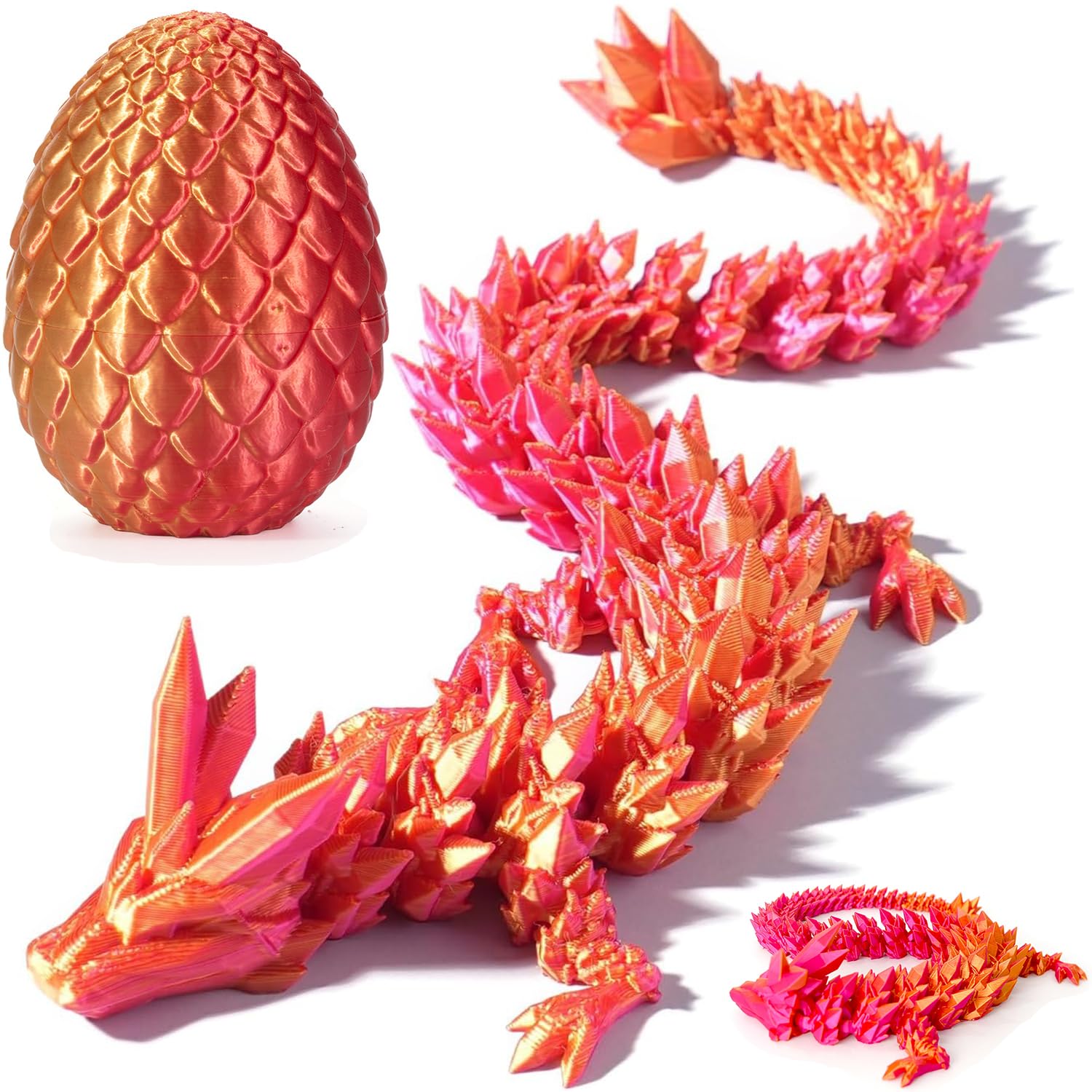 3D Dragon in Egg, 3D Dragon Eggs with Dragons Inside Easter, FidgetToys, Dragons Toys Easter Basket Stuffers, Desk Decor Pet, Mystery Figure Decor — image 1