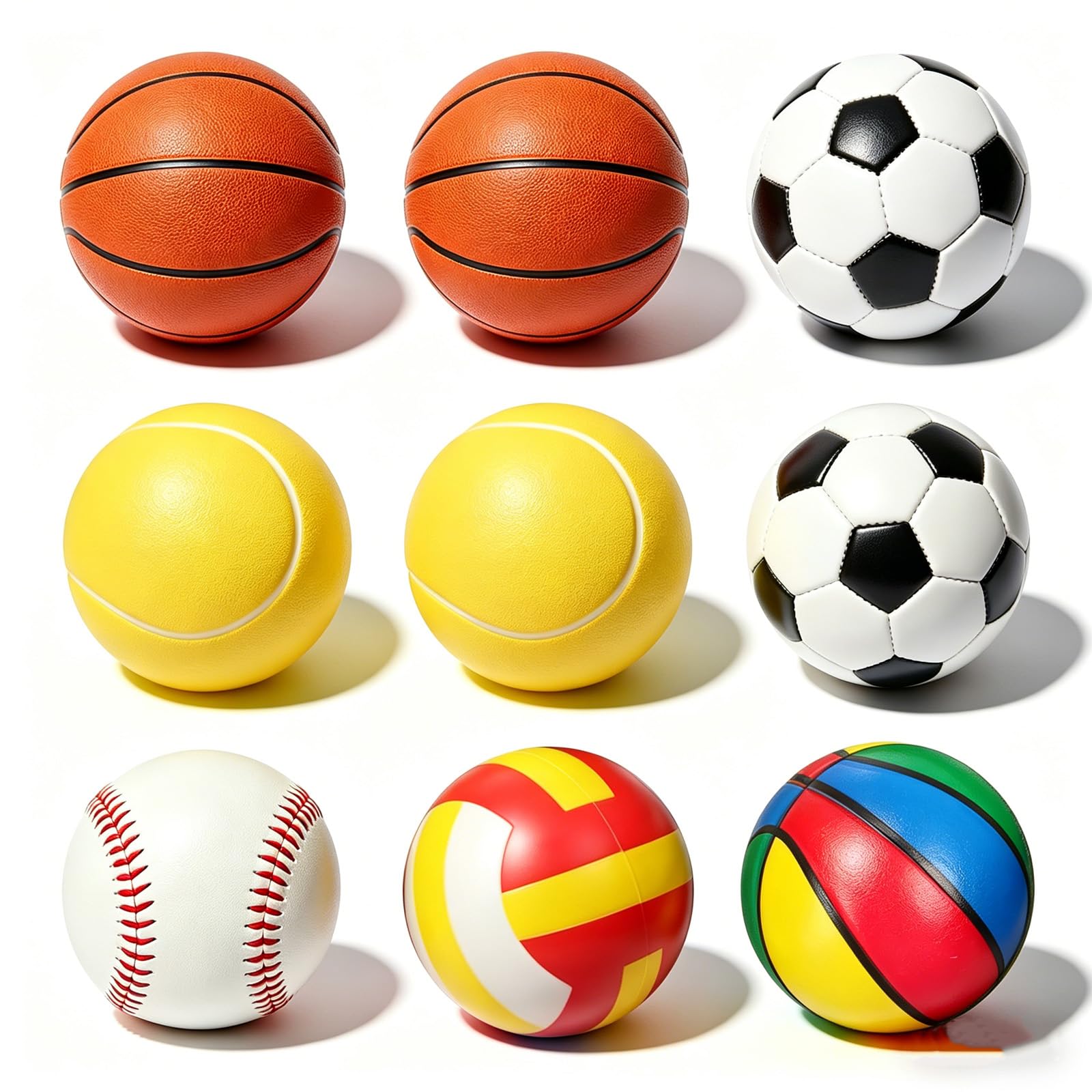 Novastream Soft Foam Balls 9 Pack, 6cm Small Sponge Balls for Indoor & Outdoor Play, Safe Soft Balls for Training, Pets & Family Games