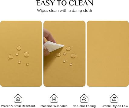 Softalker Rectangle Tablecloth, Waterproof & Stain Resistant Square Table Cloths Wrinkle Free Fabric Washable 210GSM Polyester Table Cover for Dining/Party/Outdoor - 54 x 54 inch,Gold