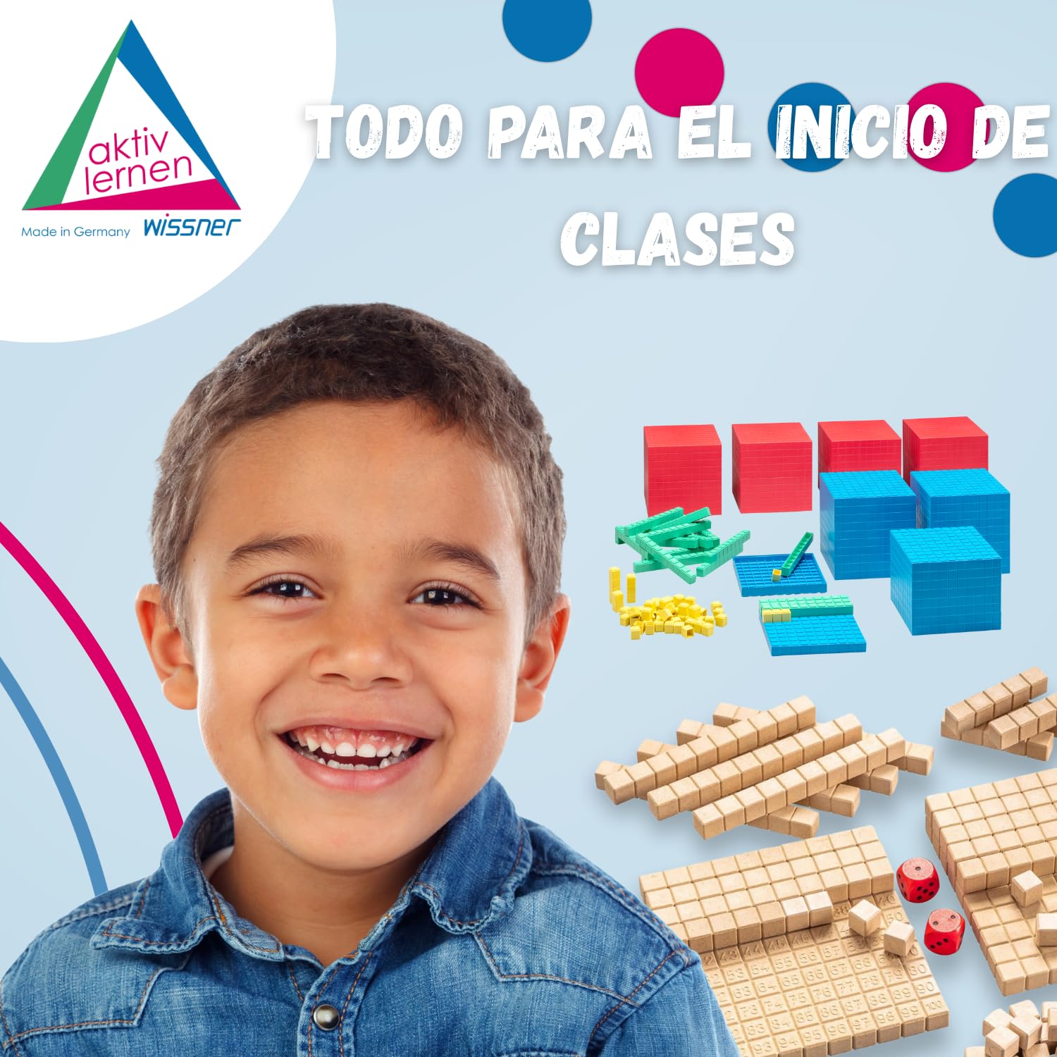 WISSNER® aktiv lernen - Dienes Teorema aritmético decimal (184 partes) - RE-Plastic®