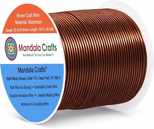 Vista 111 de Mandala Crafts - Alambre de aluminio anodizado de calibre 10 para manualidades de joyería - 32 pies de alambre flexible de cobre coloreado - Doble