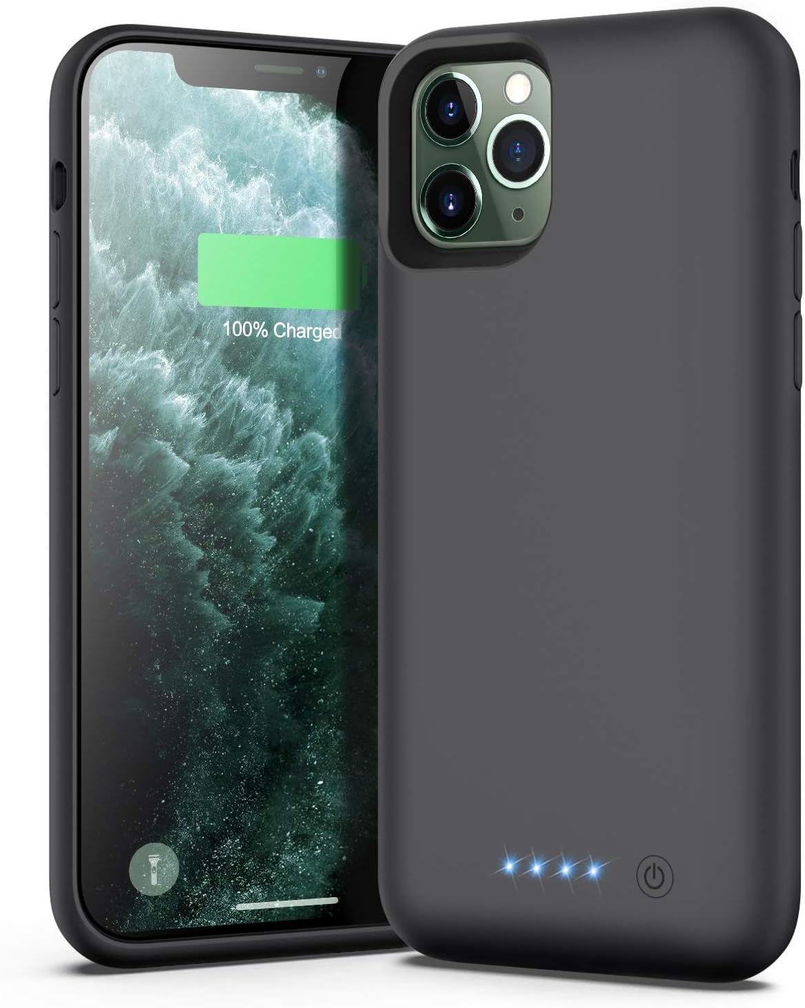 Battery Case for iPhone 11 Pro, [6800mAh] Protective Portable Charging Case Rechargeable Extended Battery Pack Charger Case for Apple iPhone 11 Pro(5.8 inch) Backup Power Bank Cover - Black