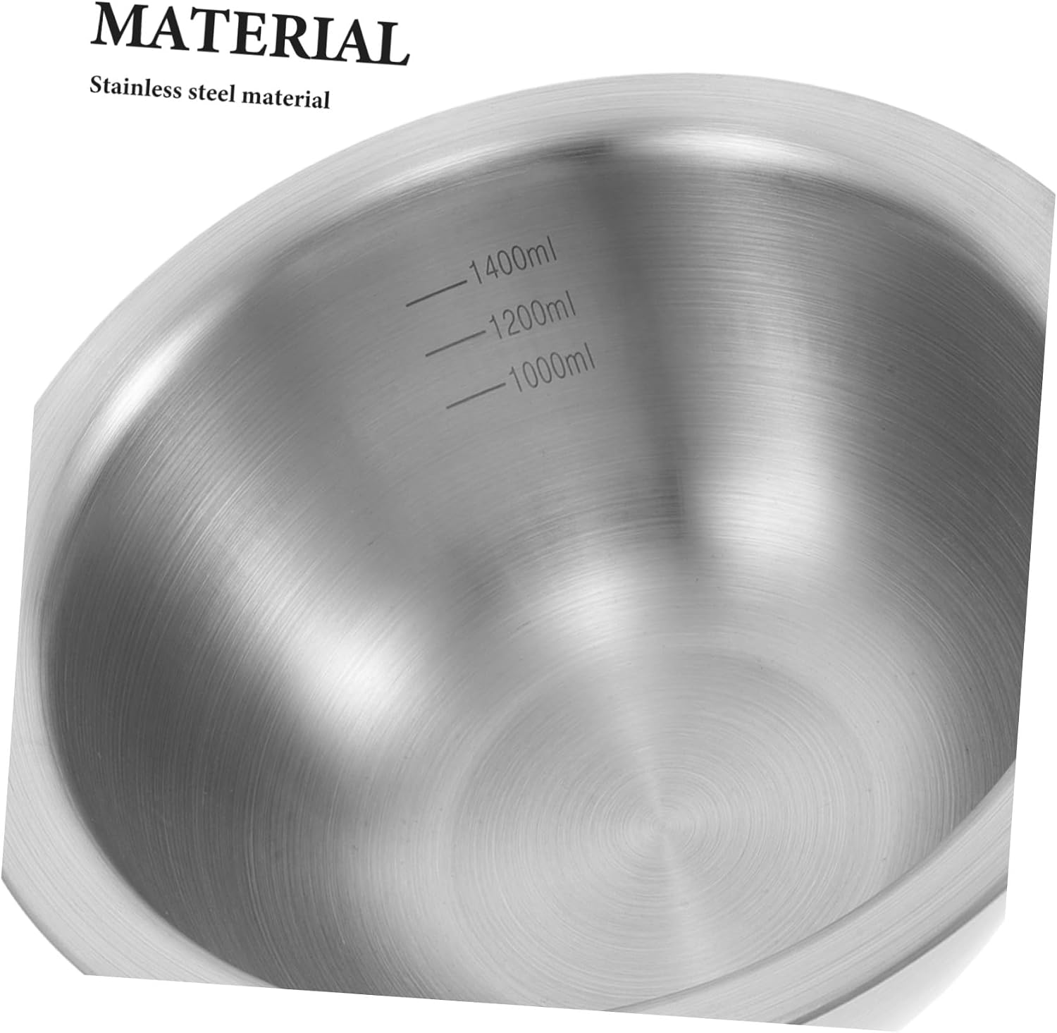 Pan Bowl 1400ml Stainless Steel Gold for Outdoor Creek Panning | Thickened Metal Basin, Wide Arc Edges, Fine Bottom Grooves, Lightweight Handheld Design for Raw Ore