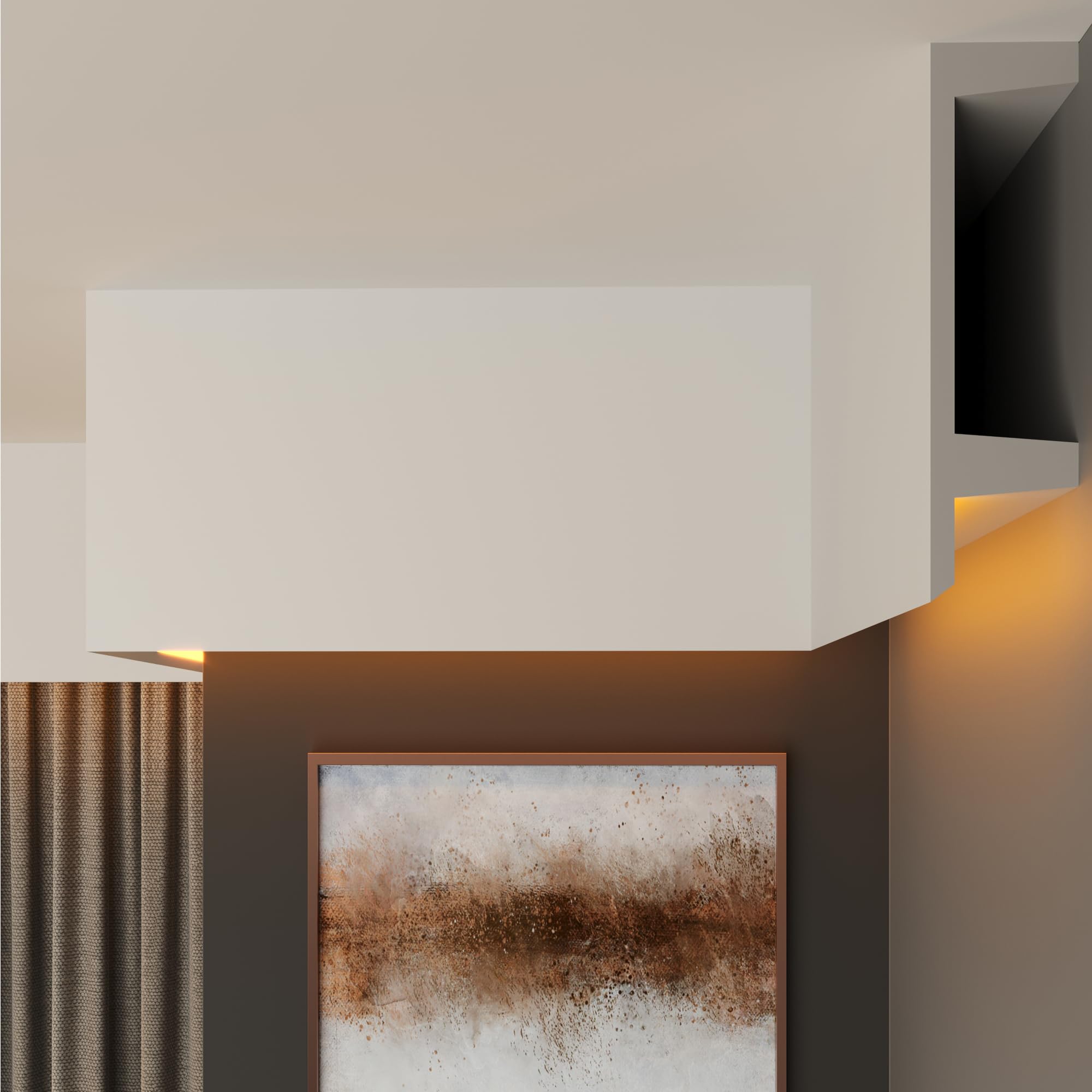 FAST DECOR Coving for Ceilings, Premium Extruded Polystyrene Cornice Coving, Lightweight Decorative Ceiling Coving Moulding, Easy DIY Installation, XPS Cornice Trim (CLD05, ExternalCorner 20cm)