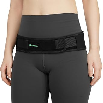Sacroiliac SI Joint Hip Belt for Women and Men - Adjustable Compression Pelvic Belt Support Hip Brace for SI Joint Dysfunction, Sciatica Medium