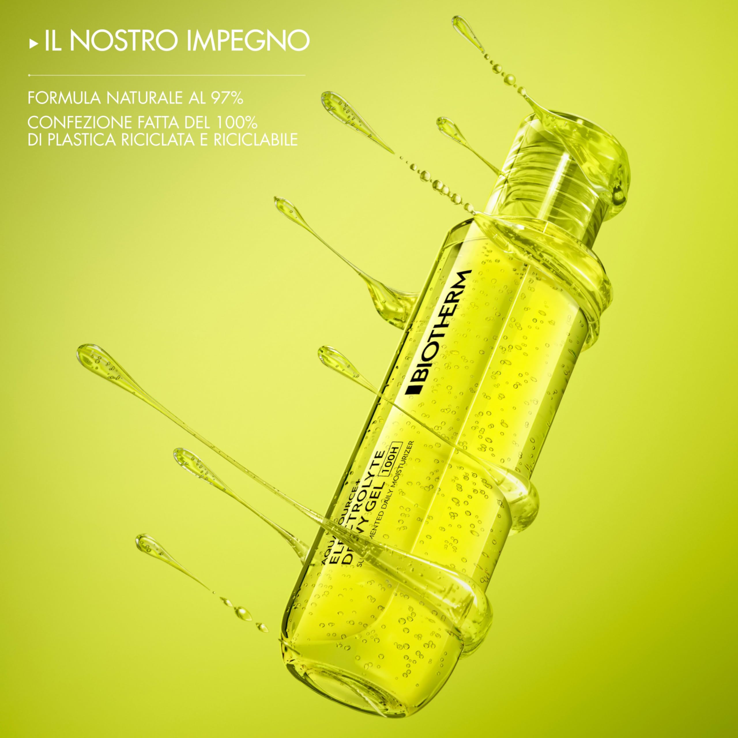 BIOTHERM Aquasource+ Electrolyte Dewy Gel 100H, Gel Idratante Leggero, Per Tutti i Tipi di Pelle, Fino a 100H di Idratazione, Pelle Elastica e Compatta, Con Elettroliti e Hyalu B3, 100 ml