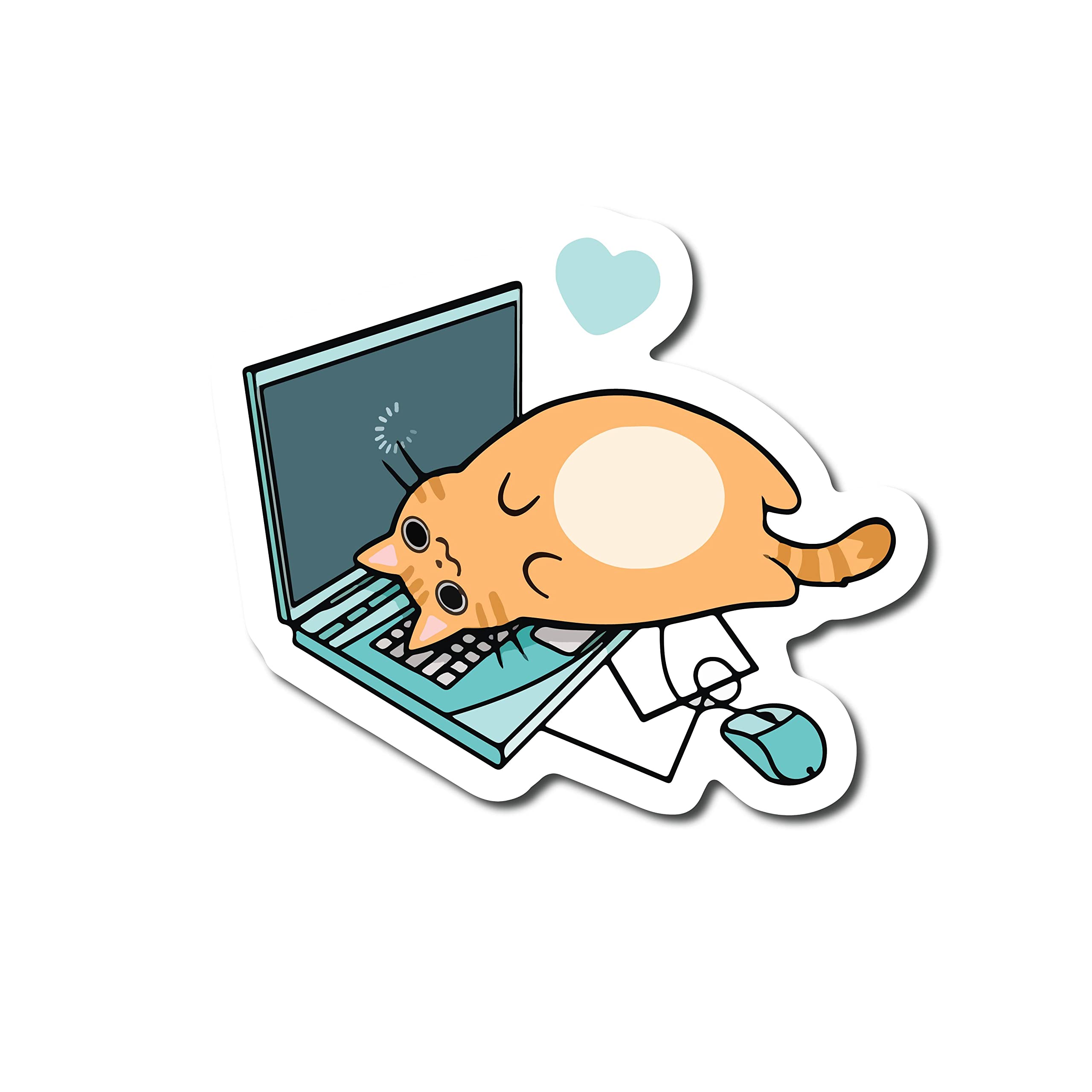 woopme® Working Cat Stickers for Laptop Car Kids Printed Multicolor Sticker (Laptop 10 cms) (B0C4PPXFMT) Amazon Price History, Amazon Price Tracker