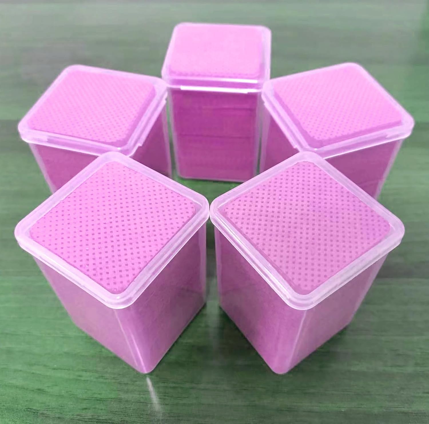 Lint Free Nail Wipes, 1000 PCS Nail Wipes for Gel Nails Lint Free, Non-Woven Fabric Nail Cleaning Pads, Lint-Free Lash Glue Nail Wipes, Nail Polish Remover Wipes for Lash Extension Supplies (Pink)
