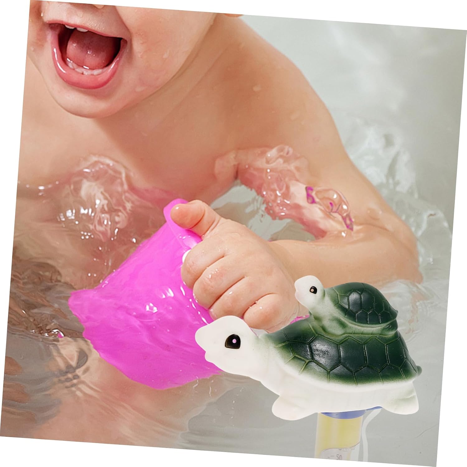 Mikikit Tortoise Shaped Floating Water Thermometer Accurate Pool Temperature Measuring Tool for Swimming Pools Hot Tubs and Ponds Adorable and Easy to Use
