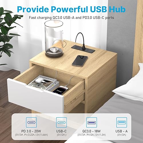 Miniatura 5 de CCCEI Regleta de alimentación empotrada de doble cara con 6 salidas con puertos USB C, montaje empotrado para muebles, debajo del escritorio,