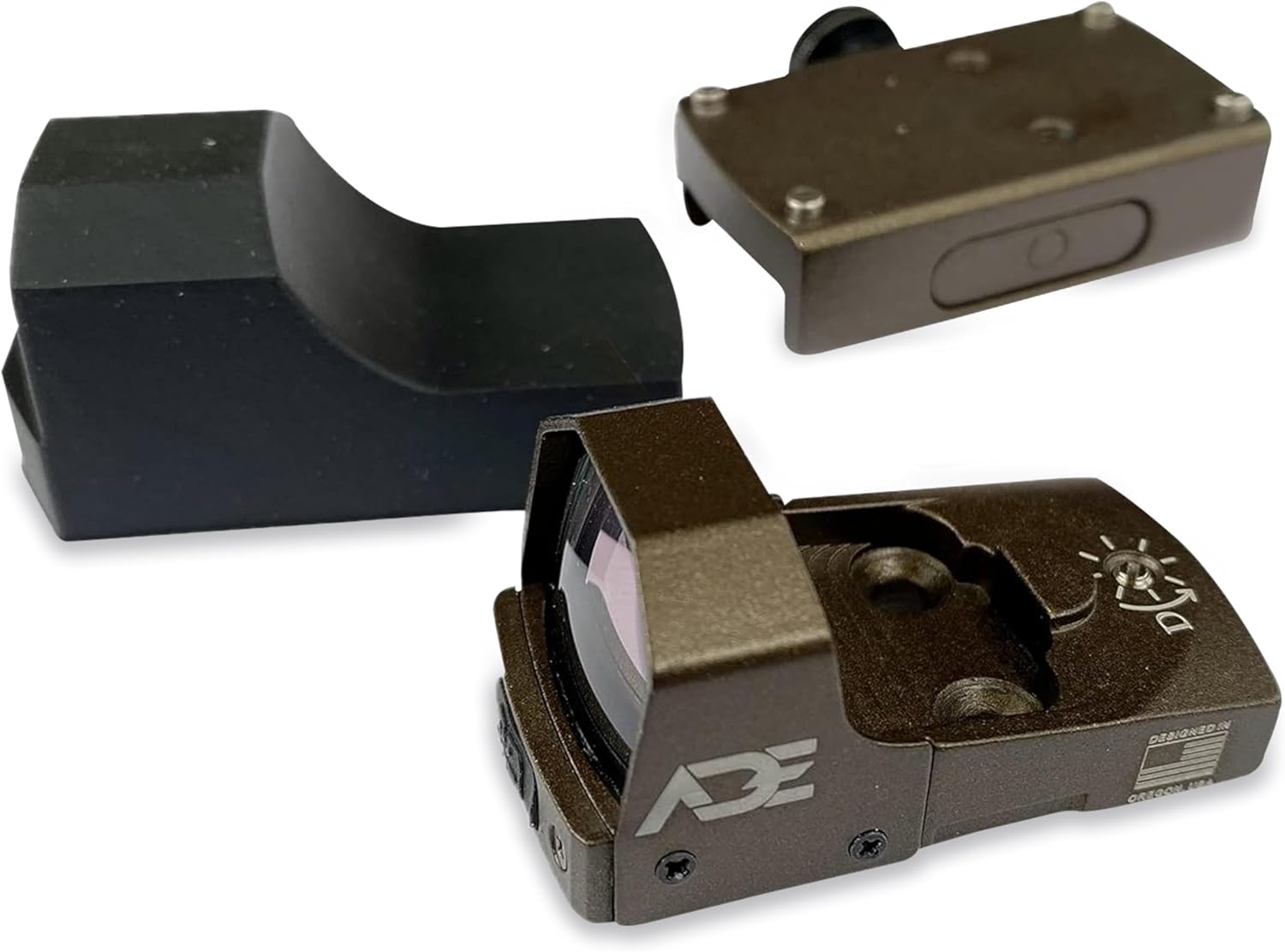 Ade Advanced Optics RD3-006B Reflex Dot Sight with Picatinny Rail Mount – Compatible with Doctor / Vortex Venom / Burris Fastfire Footprint – Compact Dot Optic, Green or Blue Dot, Black or Tan