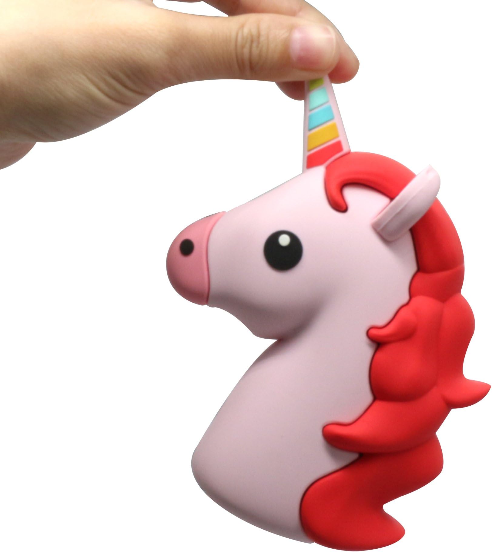 2600mAh Pink Unicorn Cute Funny Cartoon PVC External Battery Portable Charger Backup Pack Power Bank for iPhone X 8 8Plus 7 7 Plus 6S 6S Plus 5S 5C 5 4S Samsung Android Phone