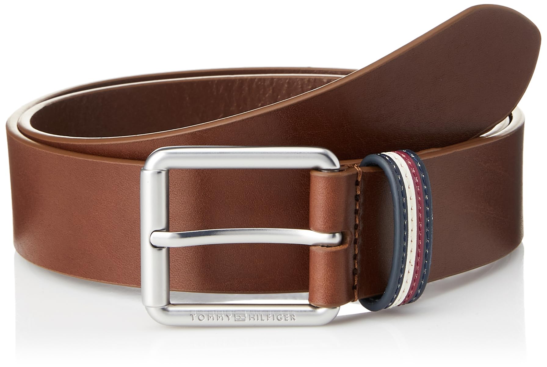 Tommy Hilfiger Herren Gürtel aus Leder, Braun (Tan), 105 cm