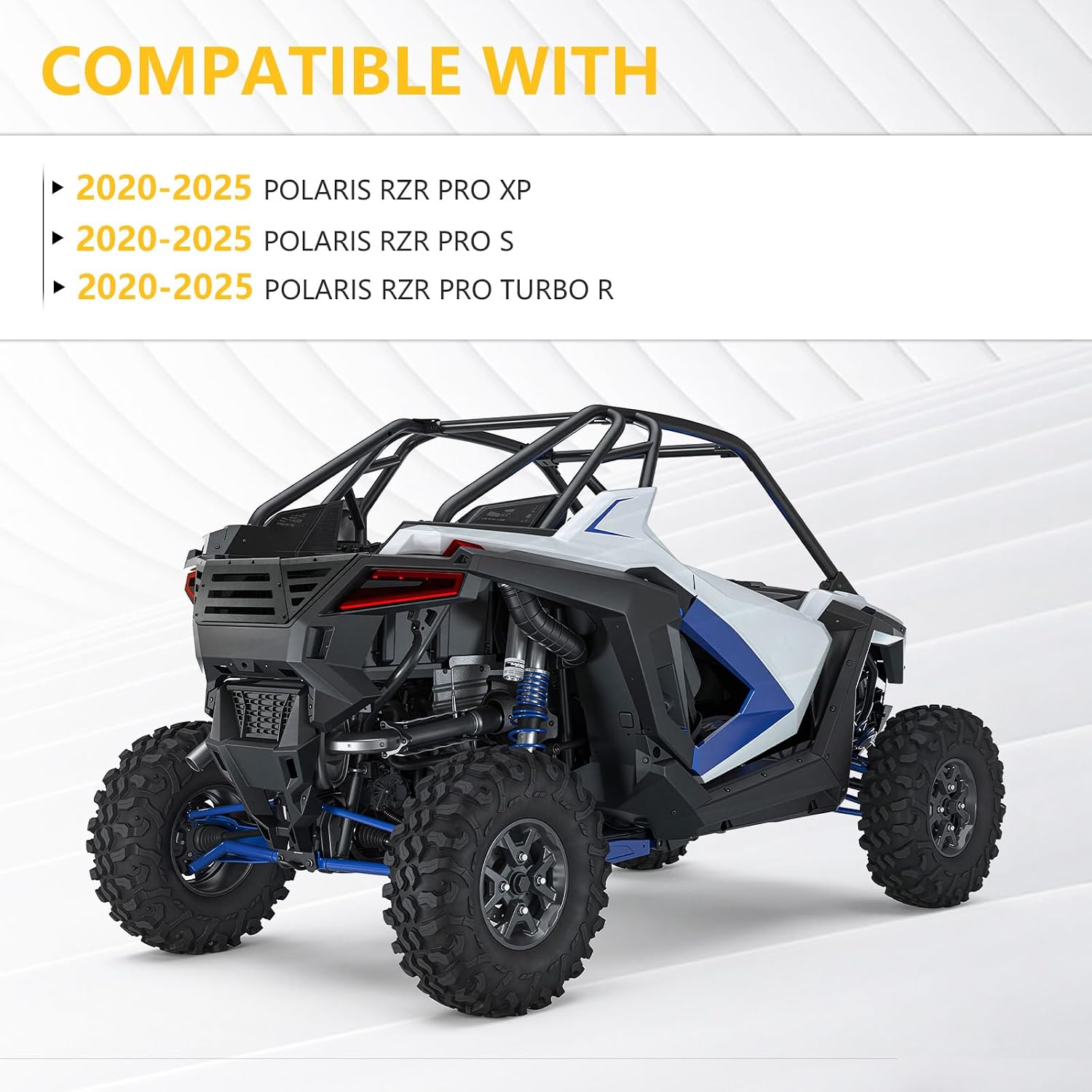 YZONA Rear Cargo Bed Extender Tailgate Fit Compatible with RZR PRO XP/PRO S/Turbo R 2020-2026, Black Heavy Duty Steel Back Enclosure Rack Accessories