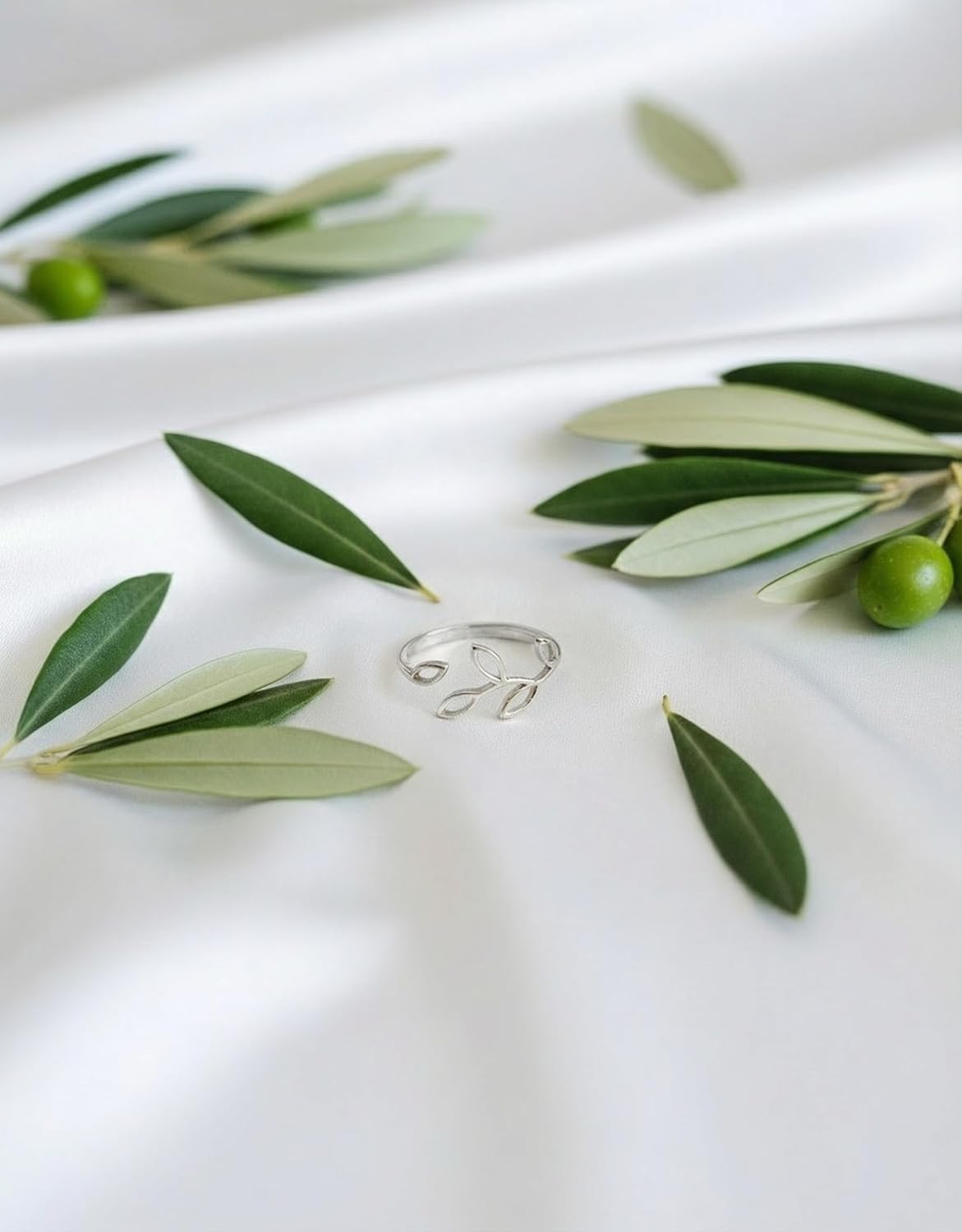 Olive Branch Ring, Branch Ring, Olive Leaf Ring, Leaf Ring, Nature Jewelry, Silver Ring, Handmade Jewelry, 925 Silver Jewelry, Adjustable Ring, Gift for All - Image 4