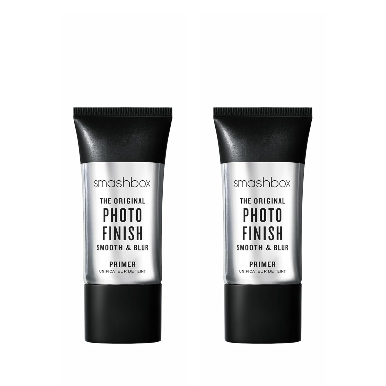 Smashbox Original Photo Finish Smooth & Blur Makeup Primer Duo | Includes Photo Finish Smooth & Blur Primer in Travel Size, 0.34 Fl Oz + Full Size, 1 Fl Oz