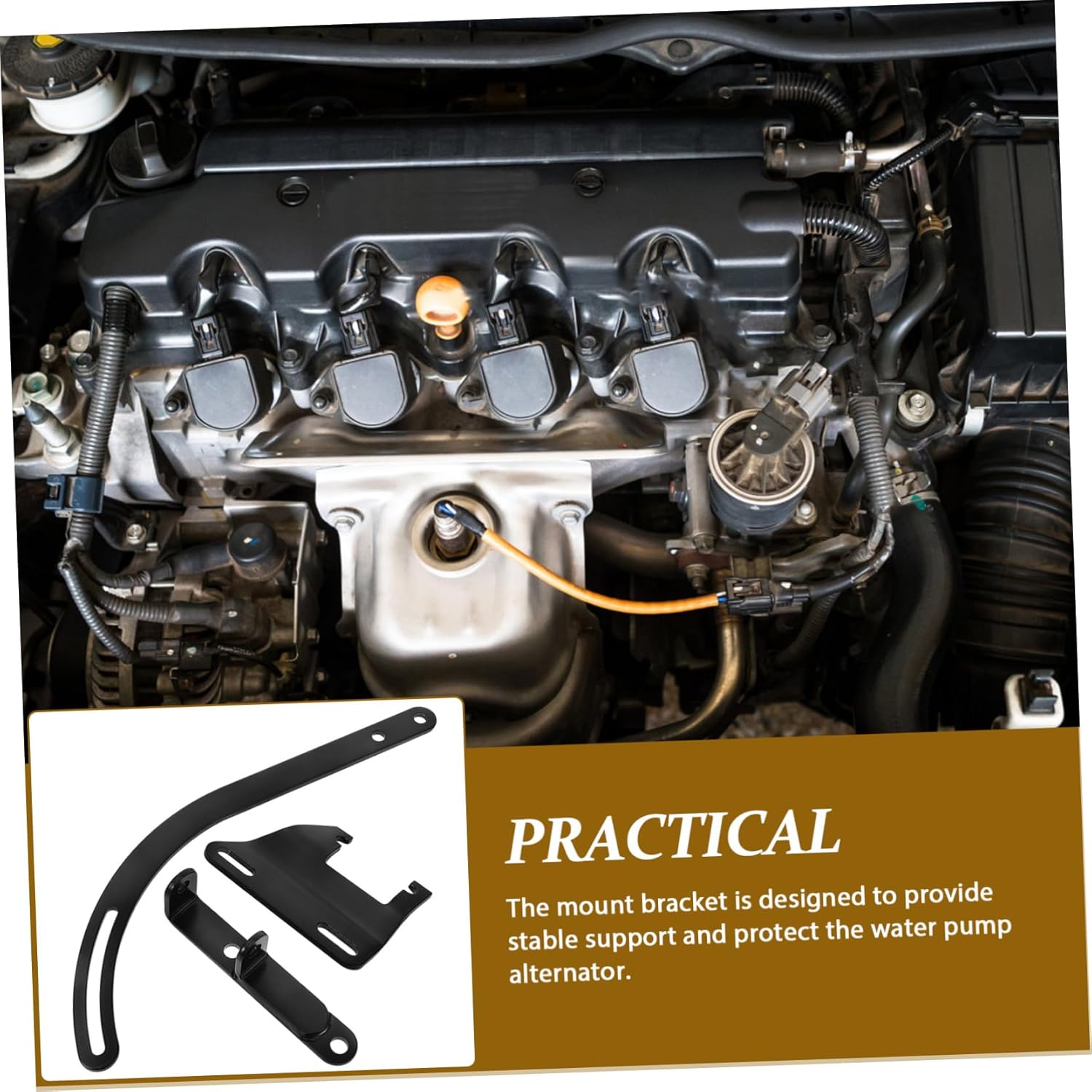 Gatuida 1set Water Pump and Alternator Bracket Kit for Construction Easy Installation Compatible Models