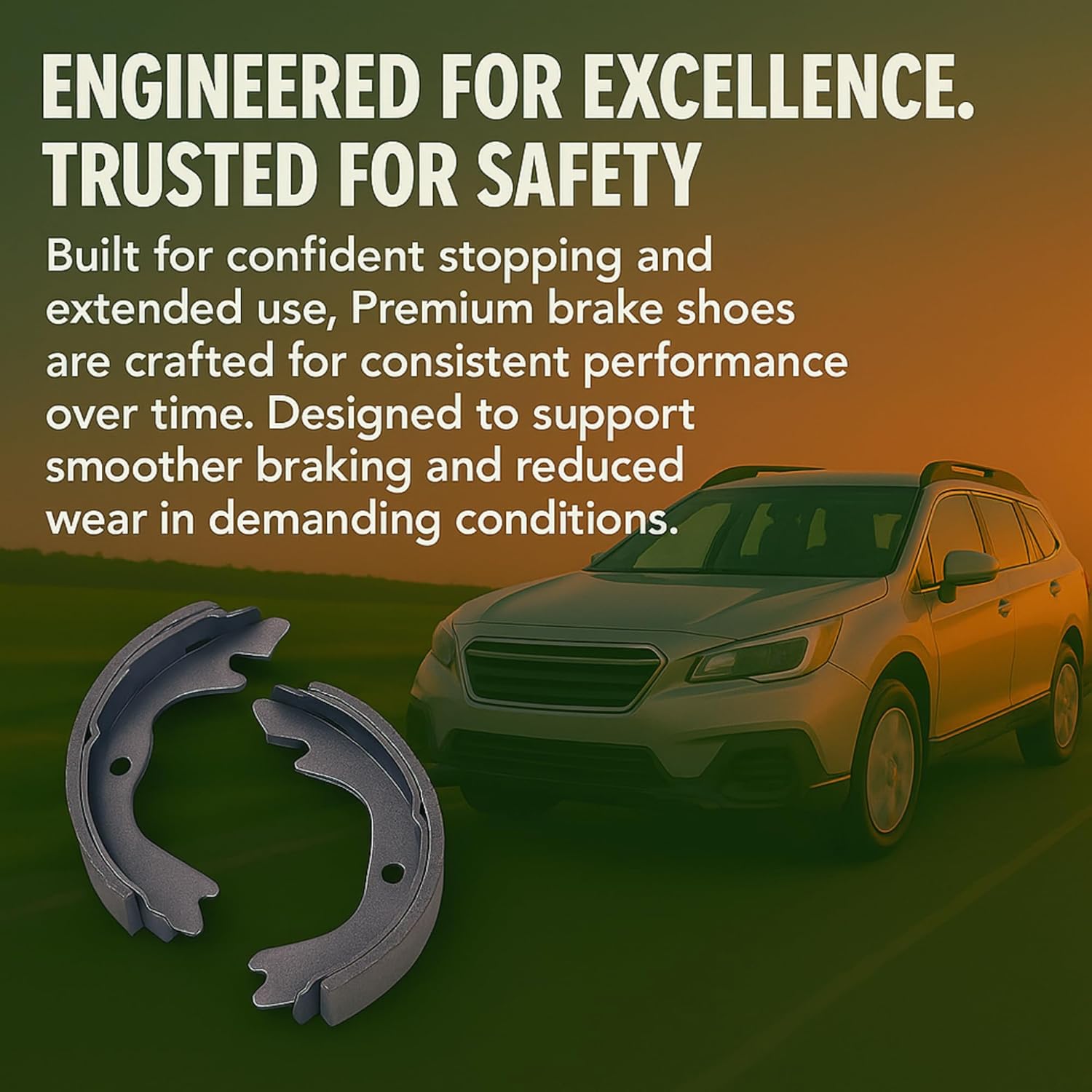 QUALITY-BUILT Rear Parking Brake Shoes, FPS784, Compatible with 1994-2021 Buick/Cadillac/Chevrolet/Ford/GMC/Isuzu/Kia/Lincoln/Mazda/Pontiac (Aztek,Blazer,Bravada,Camaro,Caprice,Corvette,CTS,Edge)