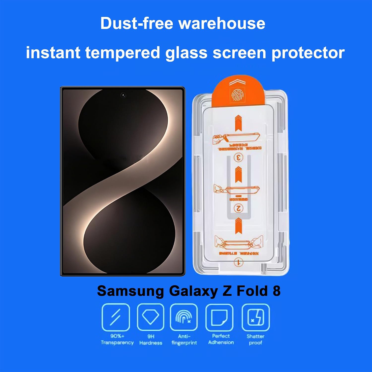 for Samsung Galaxy Z Fold 8 5G Screen Protector, Kamera Glass,Bubble-Free Protective Film,High Transparency,High Definition[2+2] image 2