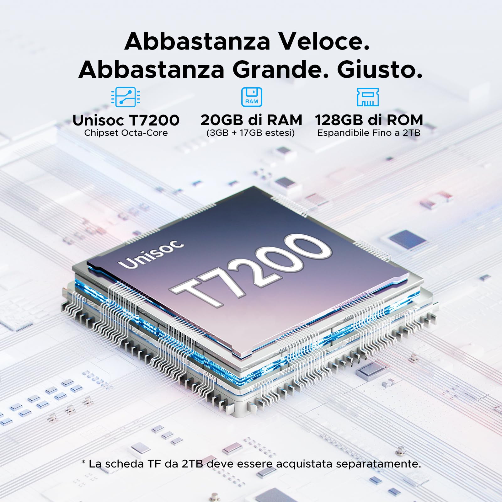 Tab G5 Tablet 10 Pollicii 120Hz IPS HD,Tablet Com SIM, 20GB + 128GB (2TB TF) Unisoc T7200 Tablet Android 16/Gemini AI,7500mAh, 8MP/Widevine L1/8mm Ultrasottile/2 Altoparlanti/Face ID/GPS/BT5.0