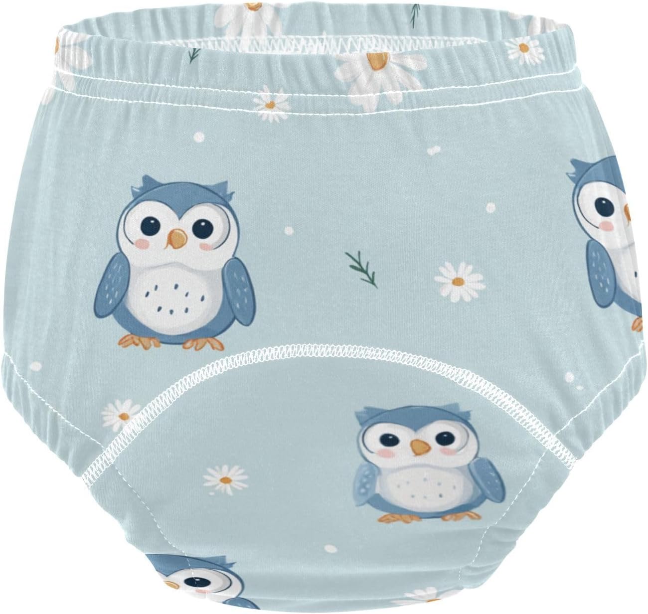 Baby Boys Potty Training Pants Leakproof Cute Animal Owl Daisy Flower Blue Nighttime Training Underwear Potty