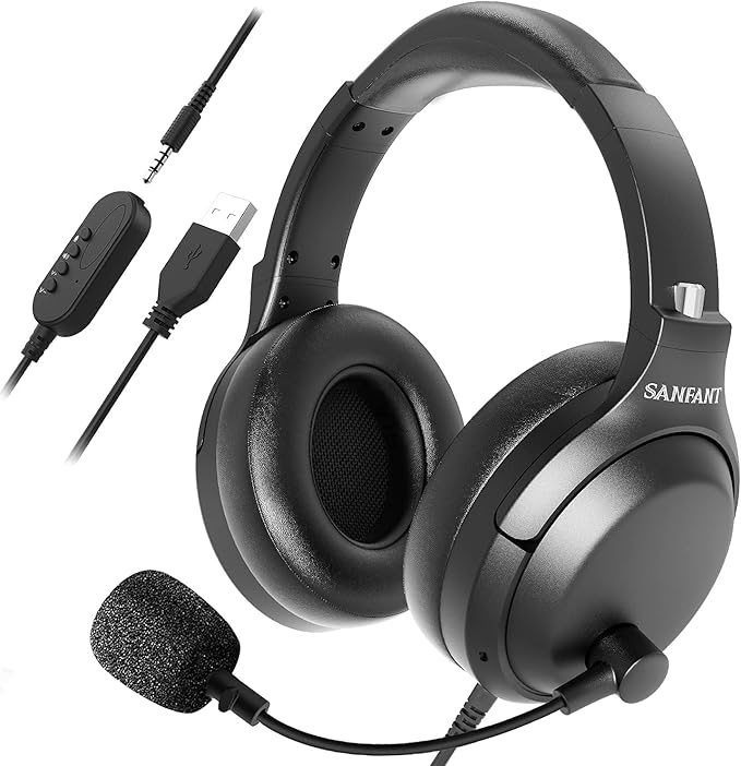 Bluetooth Headset mit Mikrofon, Wireless Headset On Ear, Kopfhörer