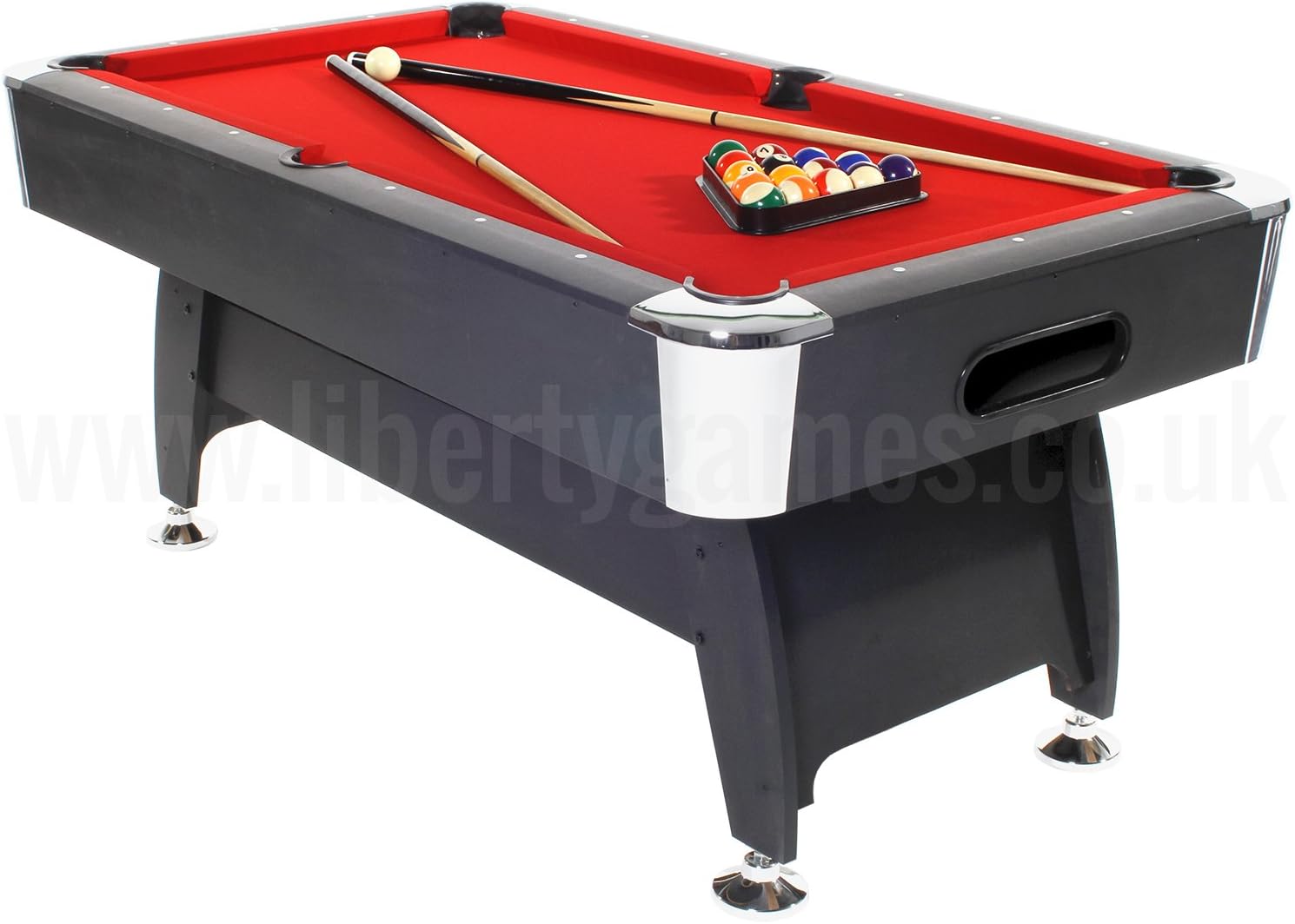 Strikeworth Pro American Deluxe 6ft Pool Table With Red Cloth