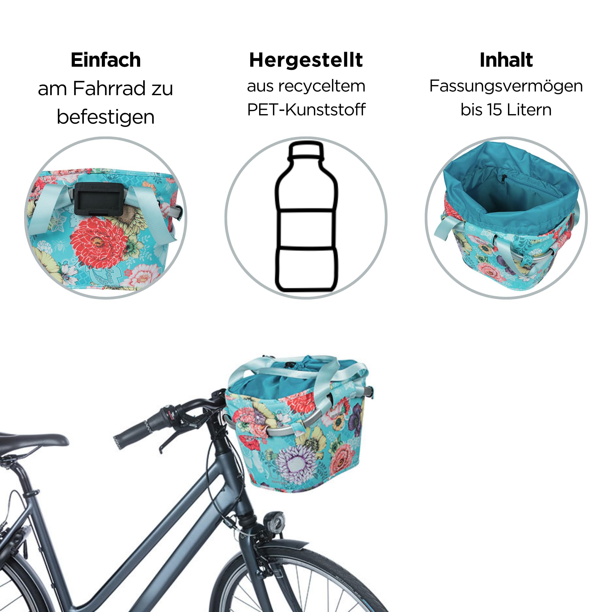 basil bloom basil fahrradtasche Field Gepäckträgertasche - Robust Farbe:TEAL-BLUE MAT Fahrrad kaufen ❤ Günstig Kategorie_Taschen