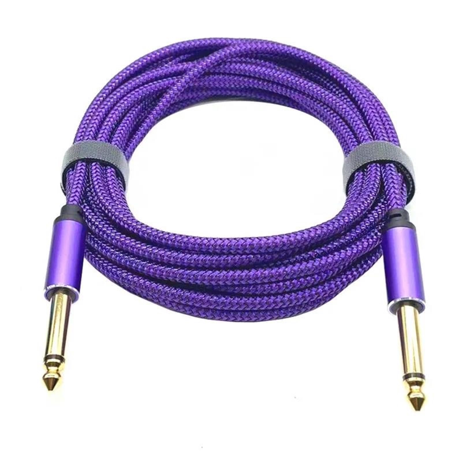 Wyjściowy Kabel Aux Z Nylonowym Oplotem 6,35 Mm Do Wzmacniacza Miksera Gitarowego Trwałe Połączenie | Kabel gitarowy (prosty, 5 m)