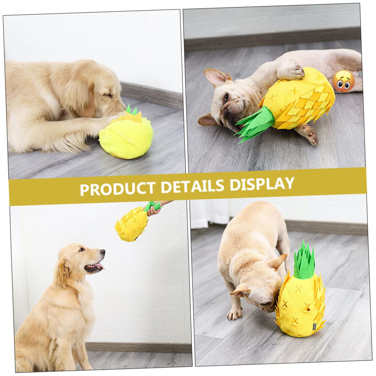 SUPVOX 2pièces Jouet Intelligence pour Chiens Ananas Jouet à Renifler pour Animaux De Compagnie Distributeur De Nourriture pour Chiots Le Et Stimule Esprit