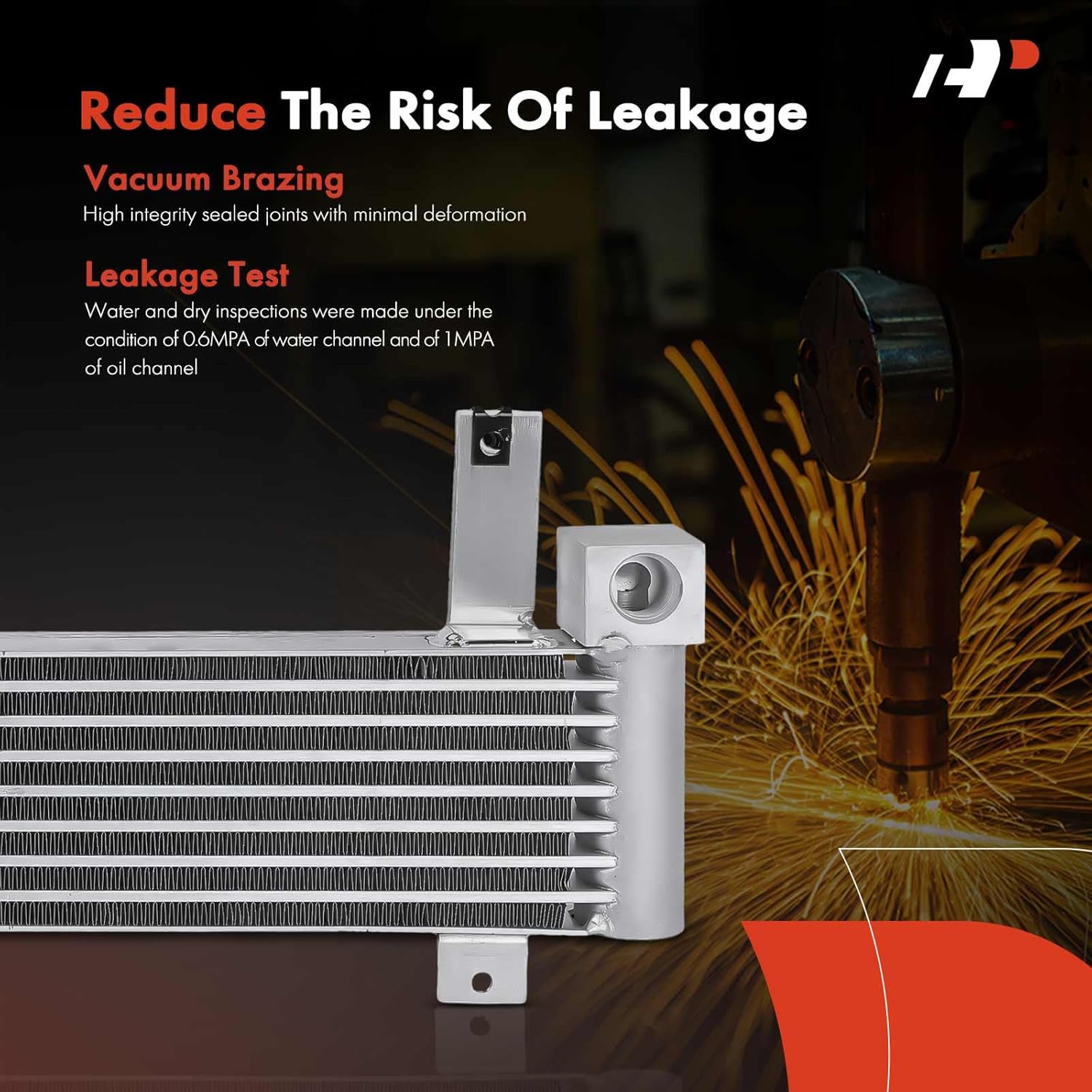 A-Premium Transmission Oil Cooler Compatible with Chevrolet Silverado 2500 HD 2007-2010, Silverado 3500 HD 2007-2010 & GMC Sierra 2500 HD 2007-2010, Sierra 3500 HD 2007-2010, 6.6L, Turbocharged