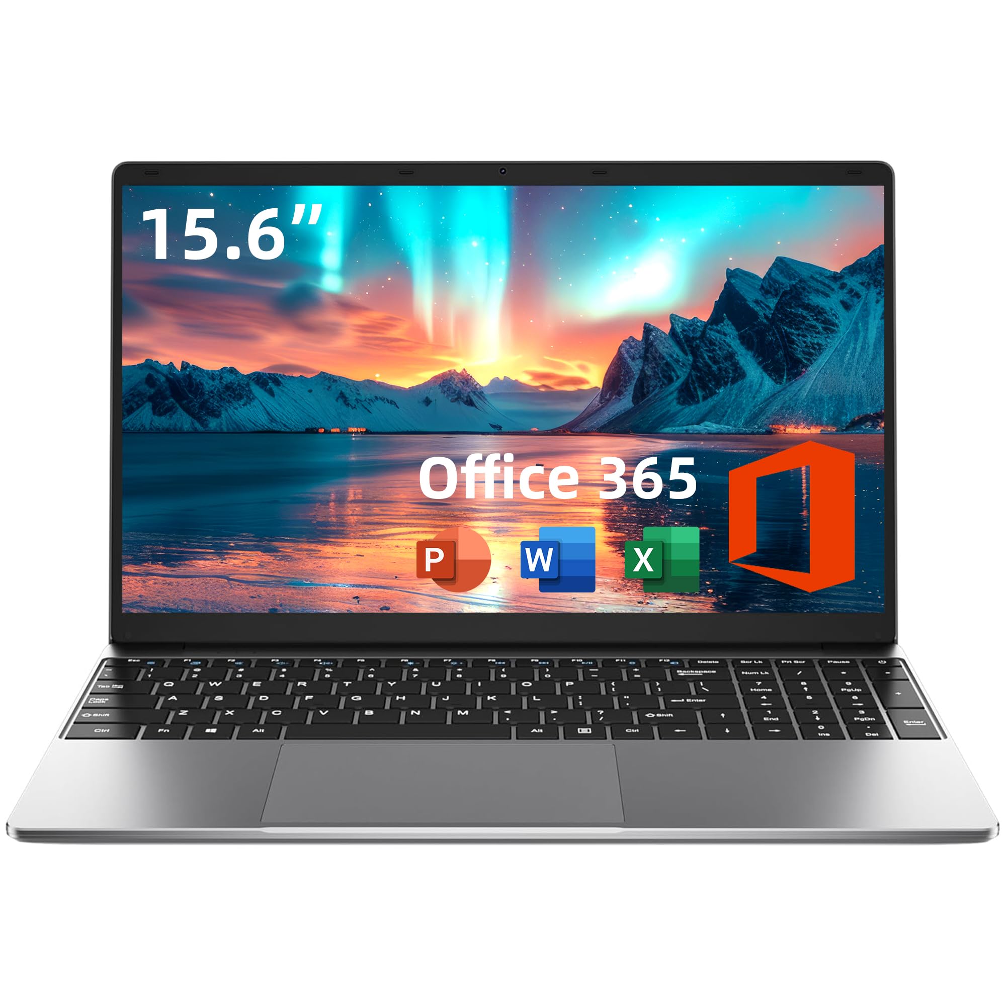 15.6 Inch Laptop with Office 365, 4GB RAM 128GB Storage