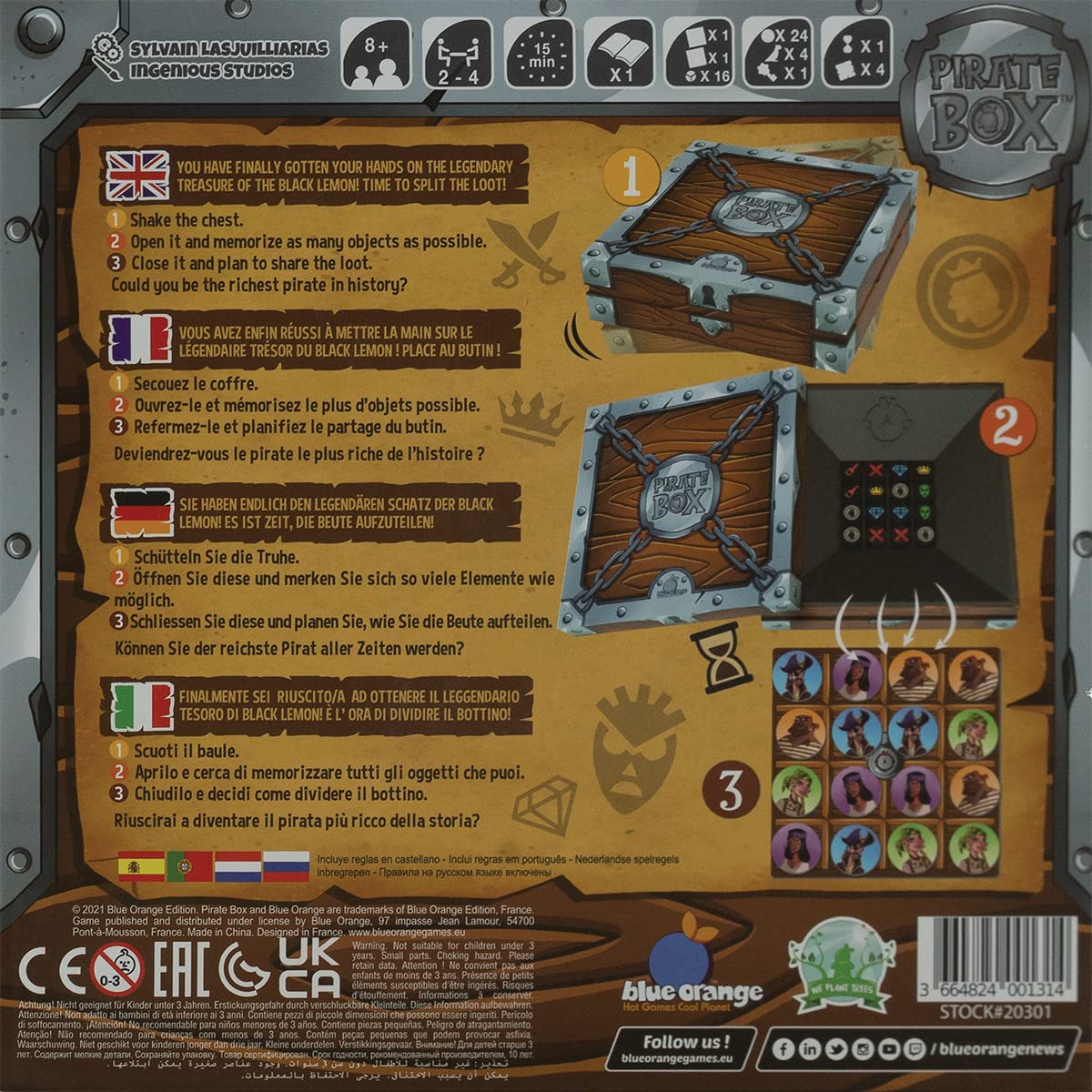 Blue Orange BLOD0097 - Pirate Box, gioco da tavolo, per 2-4