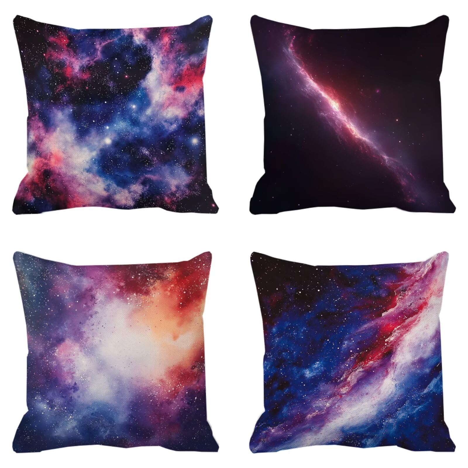 Cojines Sofa Fundas Cojines 50x50cm SúPer Suave Cojin Color Cielo estrellado Juego de 4, Fundas Almohada Impermeable Exterior, Interior Y Exterior Cojin Decorativos, Para SalóN Regalos NavideñOs P-55