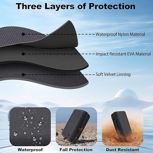 Vista 83 de khanka Funda de viaje rígida de repuesto para Halo Bolt 58830/57720 / Air 58830 / ACDC Max 55500 mWh, kit de energía de emergencia portátil, Negro