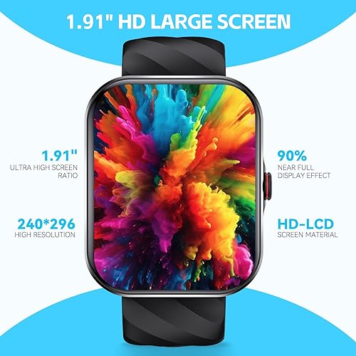 Miniatura 4 de Smart Watch for Men (Call ReceiveDial) 1.91" HD Screen, Fitness Watch with Heart Rate SpO2 Sleep Monitoring, Activity Tracker watch with Bluetooth