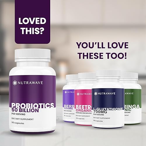 Miniatura 9 de NUEVO Nutrawave 50 mil millones de probióticos para mujeres y hombres, 15 cepas de cultura activa. Alivia la hinchazón y el estreñimiento, mejora