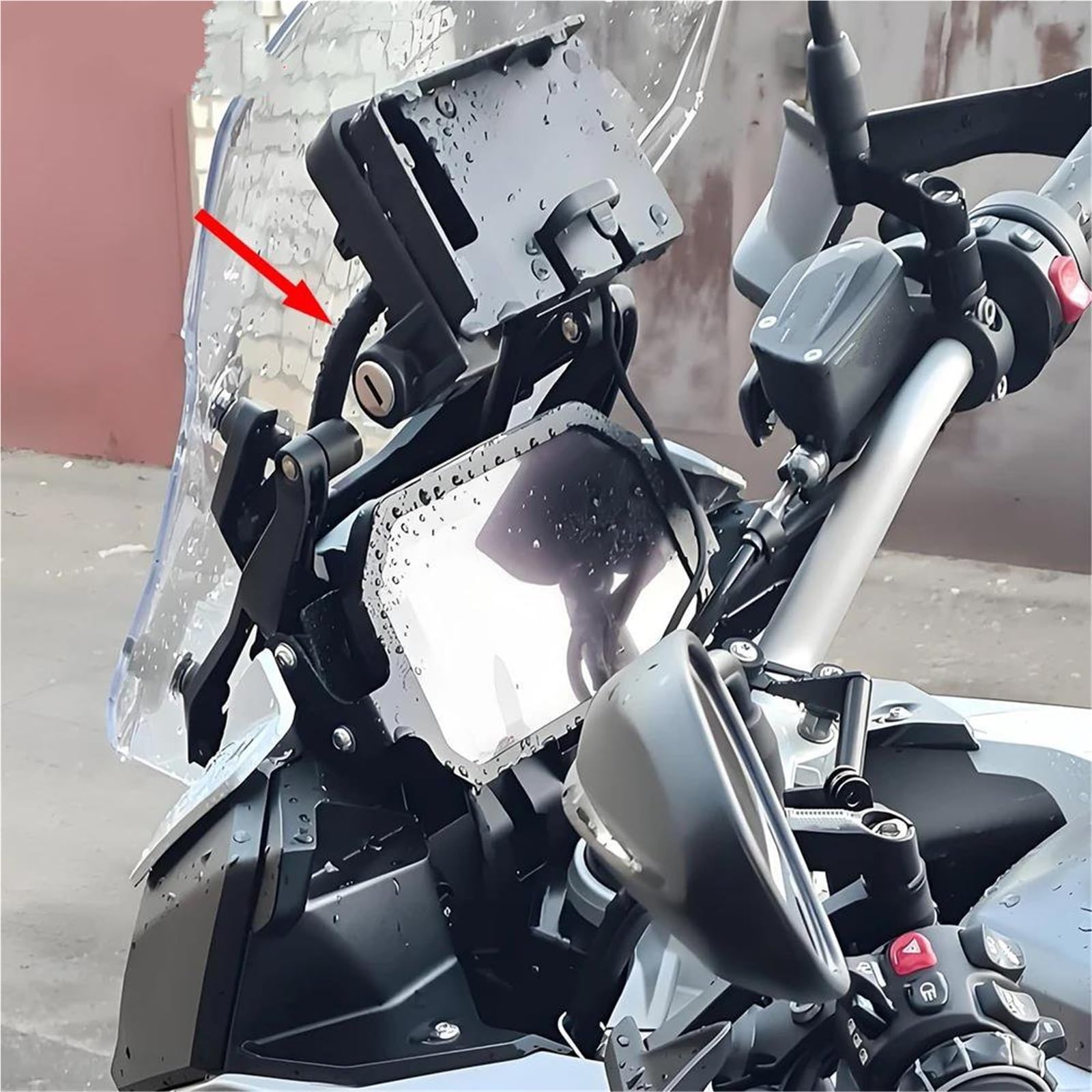 Genérico Soporte De Placa Navegación GPS Motocicleta para F900XR 2020-2025. Extensión para Teléfono Móvil Golpes Teléfono Soporte Placa